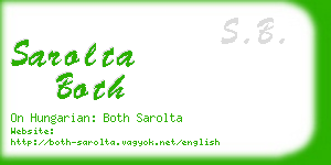 sarolta both business card